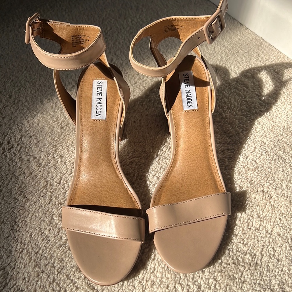 Nude leather Steve Madden- Malia